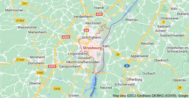 Carte de Strasbourg - Agence SEO